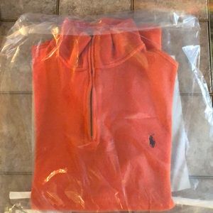 Dry cleaned 1/4 zip sweater.  Ralph Lauren.